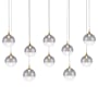 Eurofase Lighting Iissa 47" Wide Linear Chandelier Gold / Smoked Glass