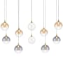 Eurofase Lighting Iissa 47" Wide Linear Chandelier Gold / Mixed Glass