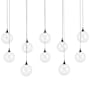 Eurofase Lighting Iissa 47" Wide Linear Chandelier Matte Black / Clear Glass