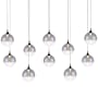 Eurofase Lighting Iissa 47" Wide Linear Chandelier Matte Black / Smoked Glass