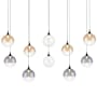 Eurofase Lighting Iissa 47" Wide Linear Chandelier Matte Black / Mixed Glass