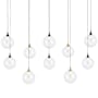 Eurofase Lighting Iissa 47" Wide Linear Chandelier Gold-Black Mix / Clear Glass