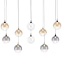 Eurofase Lighting Iissa 47" Wide Linear Chandelier Gold-Black Mix / Mixed Glass