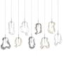 Eurofase Lighting Norah 51" Wide Crystal Linear Chandelier Polished Nickel
