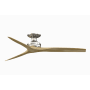 Fanimation Spitfire 60" 3 Blade Indoor / Outdoor Ceiling Fan Brushed Nickel / Natural