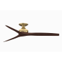 Fanimation Spitfire 60" 3 Blade Indoor / Outdoor Ceiling Fan Brushed Satin Brass / Whiskey Wood