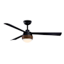 Fanimation Paget 52" 3 Blade Indoor / Outdoor Smart LED Ceiling Fan Black