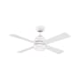 Fanimation Kwad 44" 4 Blade Indoor LED Ceiling Fan with Remote Control Matte White
