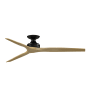 Fanimation Spitfire DC 64" 3 Blade Indoor / Outdoor Smart Ceiling Fan Black / Natural
