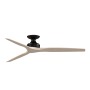 Fanimation Spitfire DC 64" 3 Blade Indoor / Outdoor Smart Ceiling Fan Black / White Washed