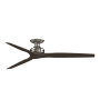 Fanimation Spitfire DC 64" 3 Blade Indoor / Outdoor Smart Ceiling Fan Brushed Nickel / Dark Walnut