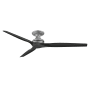 Fanimation Spitfire DC 64" 3 Blade Indoor / Outdoor Smart Ceiling Fan Galvanized / Black