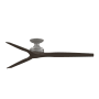 Fanimation Spitfire DC 64" 3 Blade Indoor / Outdoor Smart Ceiling Fan Galvanized / Dark Walnut