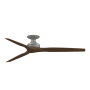 Fanimation Spitfire DC 64" 3 Blade Indoor / Outdoor Smart Ceiling Fan Galvanized / Whiskey Wood