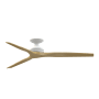 Fanimation Spitfire DC 64" 3 Blade Indoor / Outdoor Smart Ceiling Fan Matte White / Natural