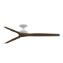 Fanimation Spitfire DC 64" 3 Blade Indoor / Outdoor Smart Ceiling Fan Matte White / Whiskey Wood