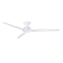 Fanimation Spitfire DC 64" 3 Blade Indoor / Outdoor Smart Ceiling Fan Matte White / White Washed