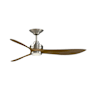 Fanimation Aviara 60" 3 Blade Indoor / Outdoor Smart LED Ceiling Fan Brushed Nickel