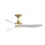 Fanimation Aviara 60" 3 Blade Indoor / Outdoor Smart LED Ceiling Fan Brushed Satin Brass