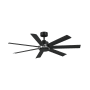 Fanimation Pendry 56" 7 Blade Indoor / Outdoor Smart Ceiling Fan Black / Brushed Nickel