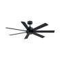 Fanimation Pendry 56" 7 Blade Indoor / Outdoor Smart Ceiling Fan Black / Black