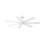 Fanimation Pendry 56" 7 Blade Indoor / Outdoor Smart Ceiling Fan Matte White / Matte White