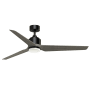 Fanimation TriAire Custom 60" 3 Blade Indoor / Outdoor LED Ceiling Fan with Remote Control Black / Weathered Wood