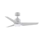 Fanimation TriAire Custom 60" 3 Blade Indoor / Outdoor LED Ceiling Fan with Remote Control Matte White / Matte White
