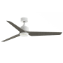 Fanimation TriAire Custom 60" 3 Blade Indoor / Outdoor LED Ceiling Fan with Remote Control Matte White / Weathered Wood