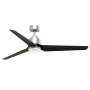 Fanimation TriAire Custom 60" 3 Blade Indoor / Outdoor LED Ceiling Fan with Remote Control Silver / Black