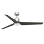 Fanimation TriAire Custom 60" 3 Blade Indoor / Outdoor LED Ceiling Fan with Remote Control Silver / Dark Walnut