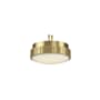 Fanimation Kute 60 6" Wide Single LED Ceiling Fan Light Kit with Opal Glass Shade Brushed Satin Brass