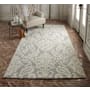 Feizy Lazi 2' x 3' Wool Hand Tufted Paisley Farmhouse Throw Rug From the Natalia Collection Navy / Gray