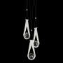 Fine Art Handcrafted Lighting ARIA 6 Light 16" Wide Integrated LED Crystal Multi Light Pendant Brushed Silver