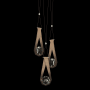 Fine Art Handcrafted Lighting ARIA 6 Light 16" Wide Integrated LED Crystal Multi Light Pendant Soft Ombre Bronze