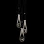 Fine Art Handcrafted Lighting ARIA 6 Light 16" Wide Integrated LED Crystal Multi Light Pendant Soft Ombre Silver