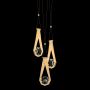 Fine Art Handcrafted Lighting ARIA 6 Light 16" Wide Integrated LED Crystal Multi Light Pendant Brushed Gold