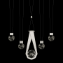 Fine Art Handcrafted Lighting ARIA 10 Light 43" Wide LED Linear Pendant Brushed Silver