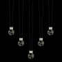 Fine Art Handcrafted Lighting ARIA 10 Light 43" Wide LED Crystal Linear Pendant Brushed Silver