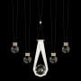 Fine Art Handcrafted Lighting ARIA 10 Light 43" Wide LED Linear Pendant White / Gold Accents