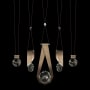 Fine Art Handcrafted Lighting ARIA 10 Light 43" Wide LED Crystal Linear Pendant with Shades Soft Ombre Bronze