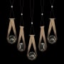 Fine Art Handcrafted Lighting ARIA 10 Light 43" Wide Crystal Linear Pendant Soft Ombre Bronze