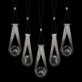 Fine Art Handcrafted Lighting ARIA 10 Light 43" Wide Crystal Linear Pendant Soft Ombre Silver