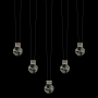 Fine Art Handcrafted Lighting ARIA 10 Light 43" Wide LED Crystal Linear Pendant Soft Ombre Silver