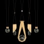 Fine Art Handcrafted Lighting ARIA 10 Light 43" Wide LED Crystal Linear Pendant with Shades Brushed Gold
