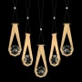 Fine Art Handcrafted Lighting ARIA 10 Light 43" Wide Crystal Linear Pendant Brushed Gold