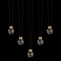 Fine Art Handcrafted Lighting ARIA 10 Light 43" Wide LED Crystal Linear Pendant Brushed Gold