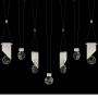 Fine Art Handcrafted Lighting ARIA 14 Light 60" Wide Integrated LED Linear Pendant Brushed Silver