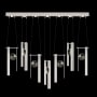 Fine Art Handcrafted Lighting ARIA 14 Light 60" Wide LED Linear Pendant Brushed Silver