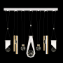 Fine Art Handcrafted Lighting ARIA 14 Light 60" Wide Integrated LED Crystal Pendant White / Gold Accents